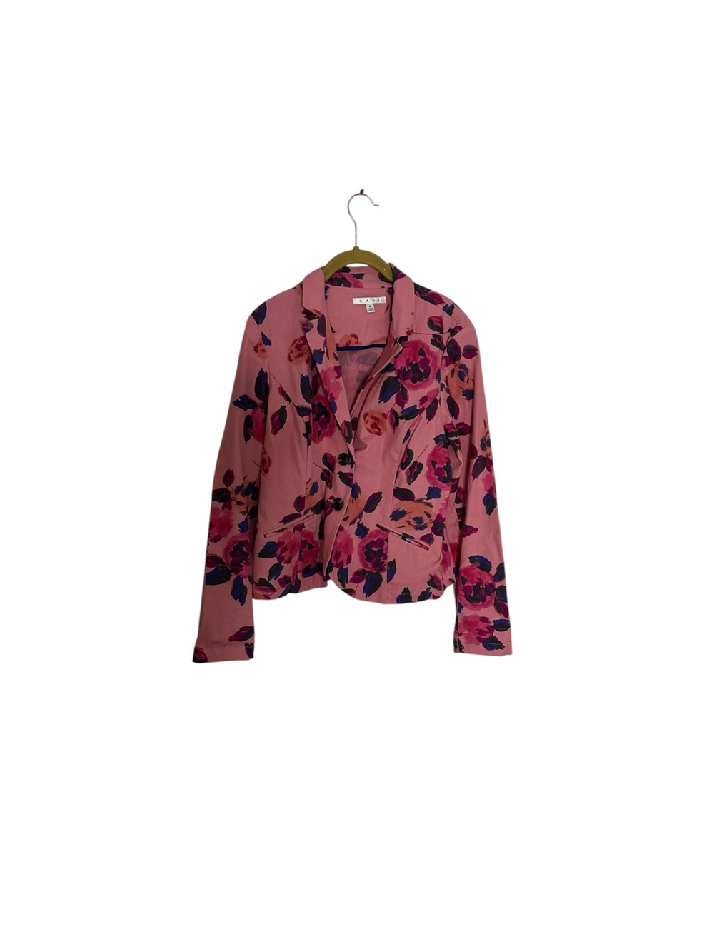 CAbi rose garden Floral Pink Women's Blazer Jacket 8 #804